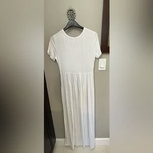 White maxi dress